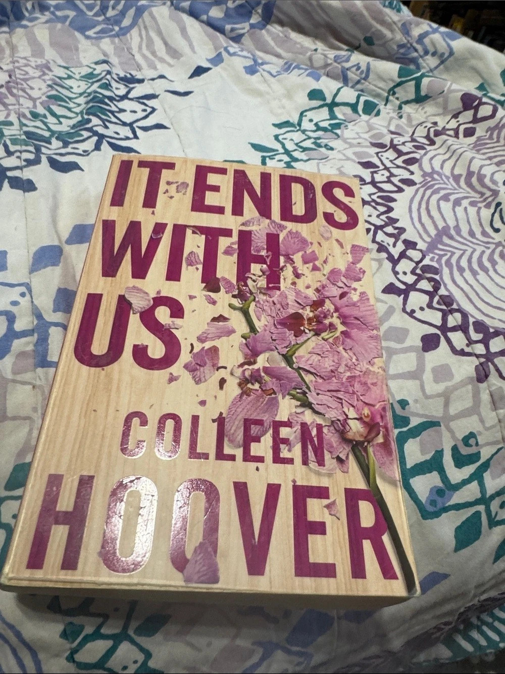 Simon & Schuster UK It Ends with Us Paperback Book Purple & White